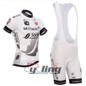 2015 Bretagne Seche Cycling Jersey and Bib Shorts Kit White